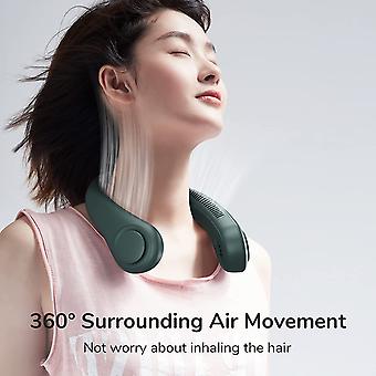 Neck Fan Portable Bladeless neck fans rechargeable USB Cooling Fan Super Strong hanging neck fan Portable Personal Fan Super Quiet Fan Dual Cooling Fan Summer Fan for Outdoor Sports Home Office Travel