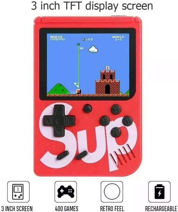 Portable Video Game for Kids, Durable Plastic 3" Screen 6 Hour Battery Timing