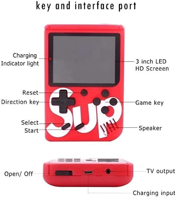 Portable Video Game for Kids, Durable Plastic 3" Screen 6 Hour Battery Timing