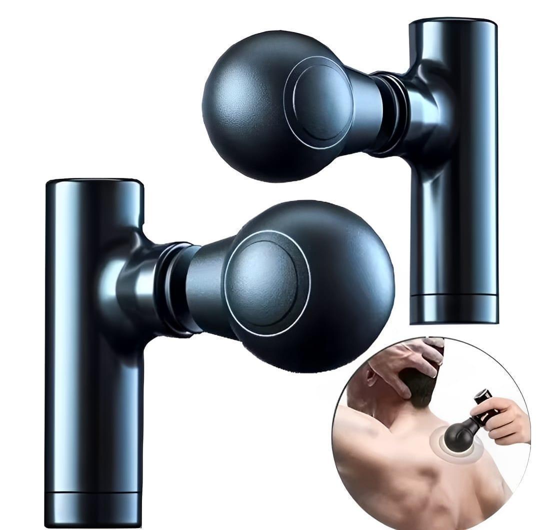 Rechargeable Black Massager Gun for Home & Office Relaxation