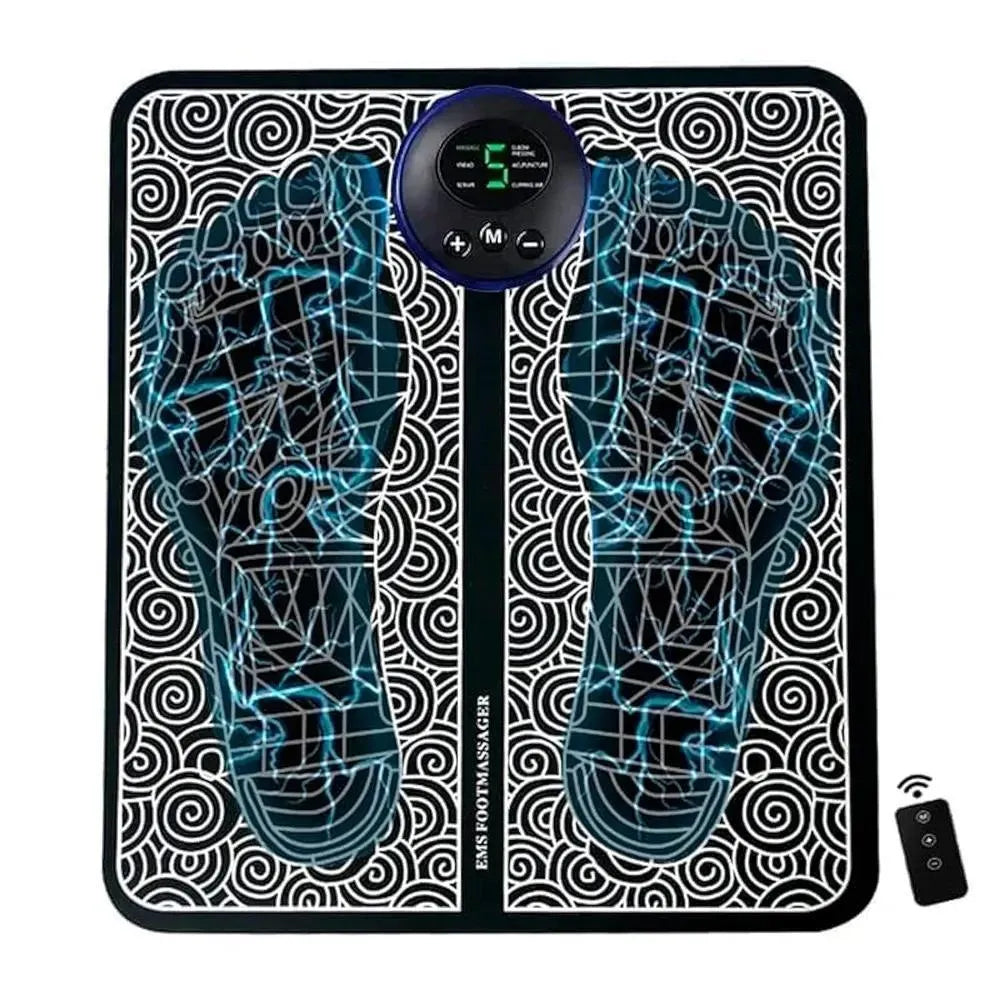 EMS Foot Massager Mat Portable Electric Muscle Stimulation Improve Blood Circulation Relieve Pain Folding Feet Massage Pad Electronic USB Rechargeable