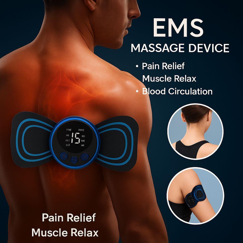 Electric Neck Massager Patch – Mini Butterfly EMS Massage Machine for Full Body