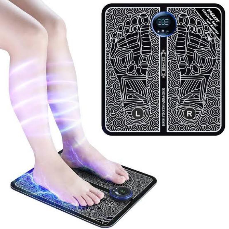 EMS Foot Massager Mat Portable Electric Muscle Stimulation Improve Blood Circulation Relieve Pain Folding Feet Massage Pad Electronic USB Rechargeable
