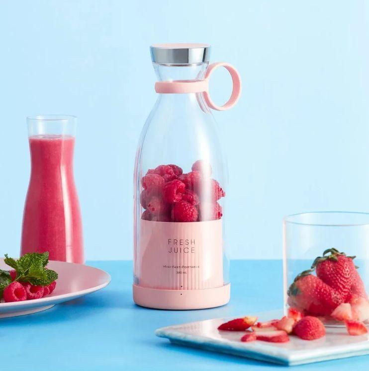 Mini Juicer Blender Machine- 420ml Capacity| High Quality Portable Juice Maker Machine| Personal USB Rechargeable Mixer Bottle for Shakes and Smoothies| Outdoor Wireless Fruit Vegetables Juicer Cup for Traveling, Kitchen, Picnic and Gym