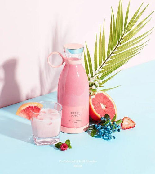 Mini Juicer Blender Machine- 420ml Capacity| High Quality Portable Juice Maker Machine| Personal USB Rechargeable Mixer Bottle for Shakes and Smoothies| Outdoor Wireless Fruit Vegetables Juicer Cup for Traveling, Kitchen, Picnic and Gym